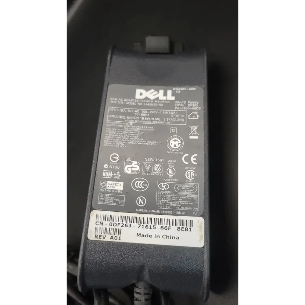 Dell 65W Laptop Charger AC Adapter LA65NS0-00 DF263 19.5V 3.34A OEM Power Supply